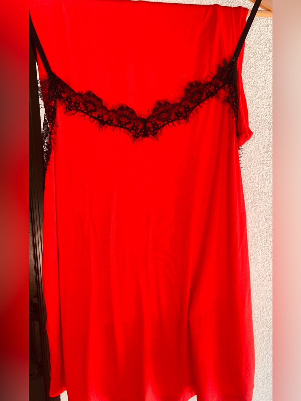 “Seeing Stars” ❤️ Red Lace Trim Pajama Set/Size Large/Cami Top & Drawstring Pant